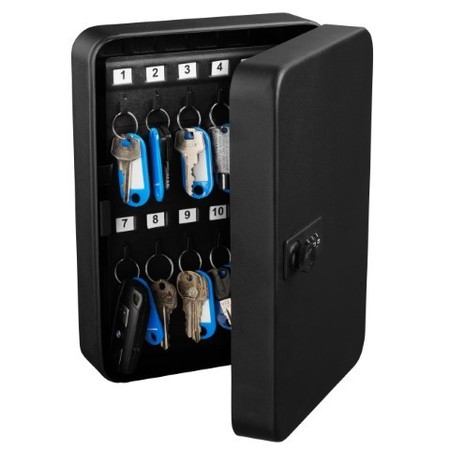 Adiroffice 48-Key Steel Secure Key Cabinet with Combination Lock, Black, PK2 ADI682-48-BLK-2pk